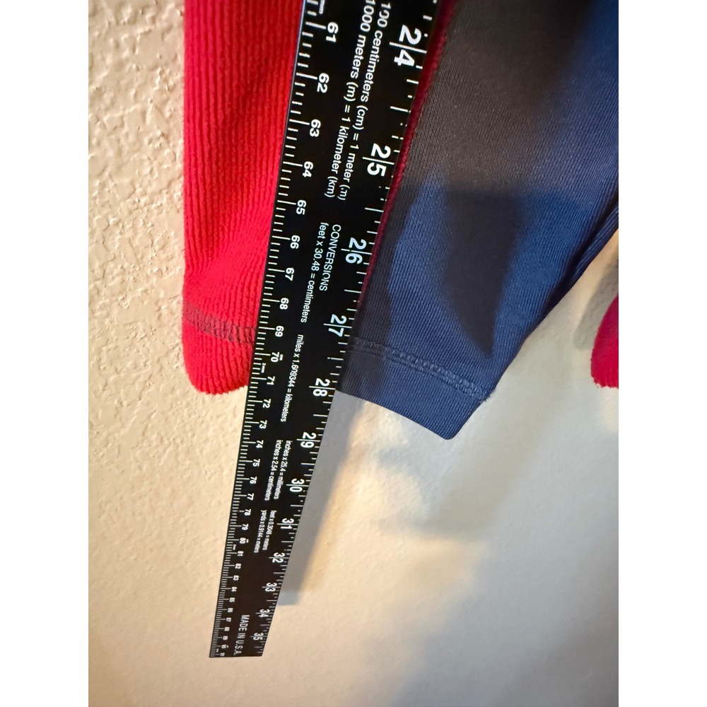 North End Mens Full Zip Fleece Jacket Red Gray Mock Neck Size Large L Colorblock - Picture 5 of 7